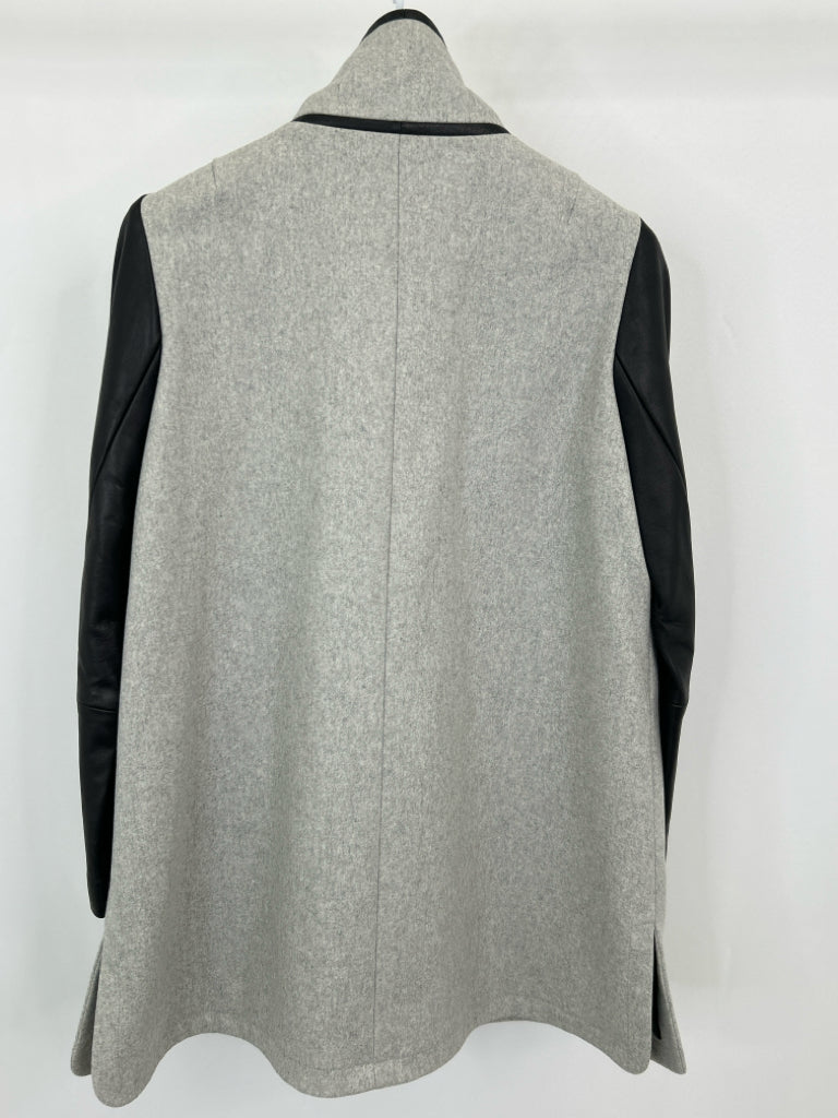 CLUB MONACO Women Size L Grey & Black Coat