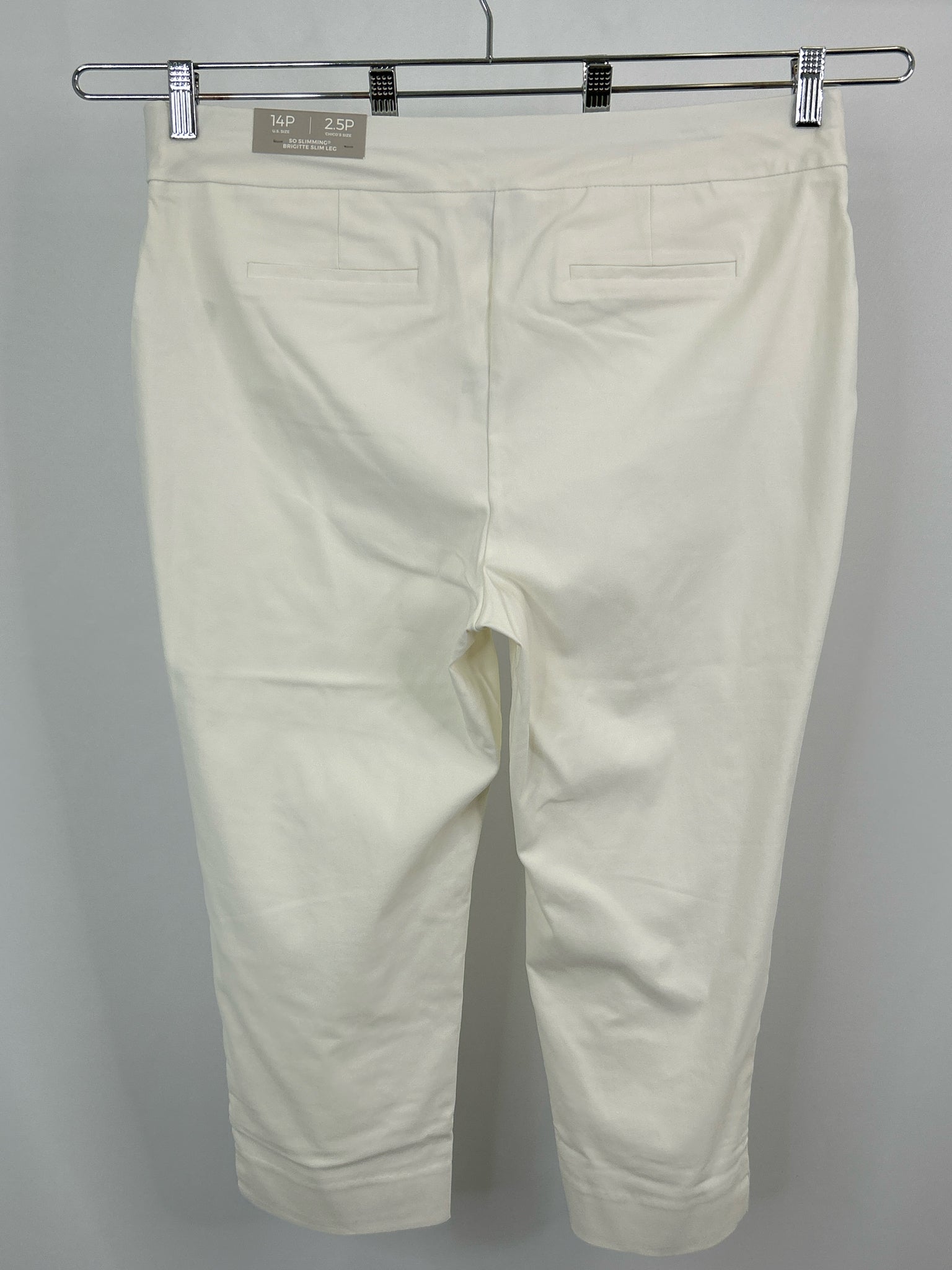 CHICO'S Size 14P White Women Pants NWT