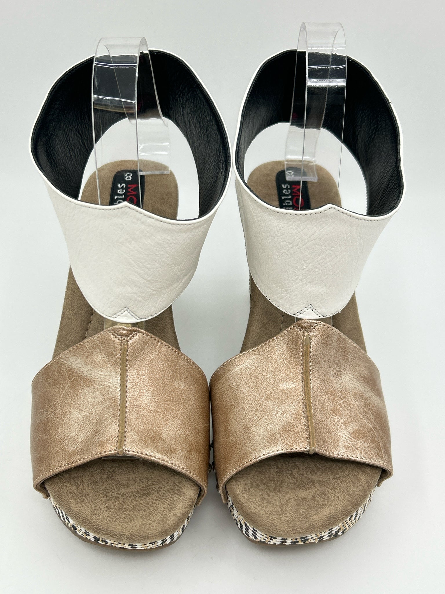 Modzori Size 8 White & Black Women Sandal