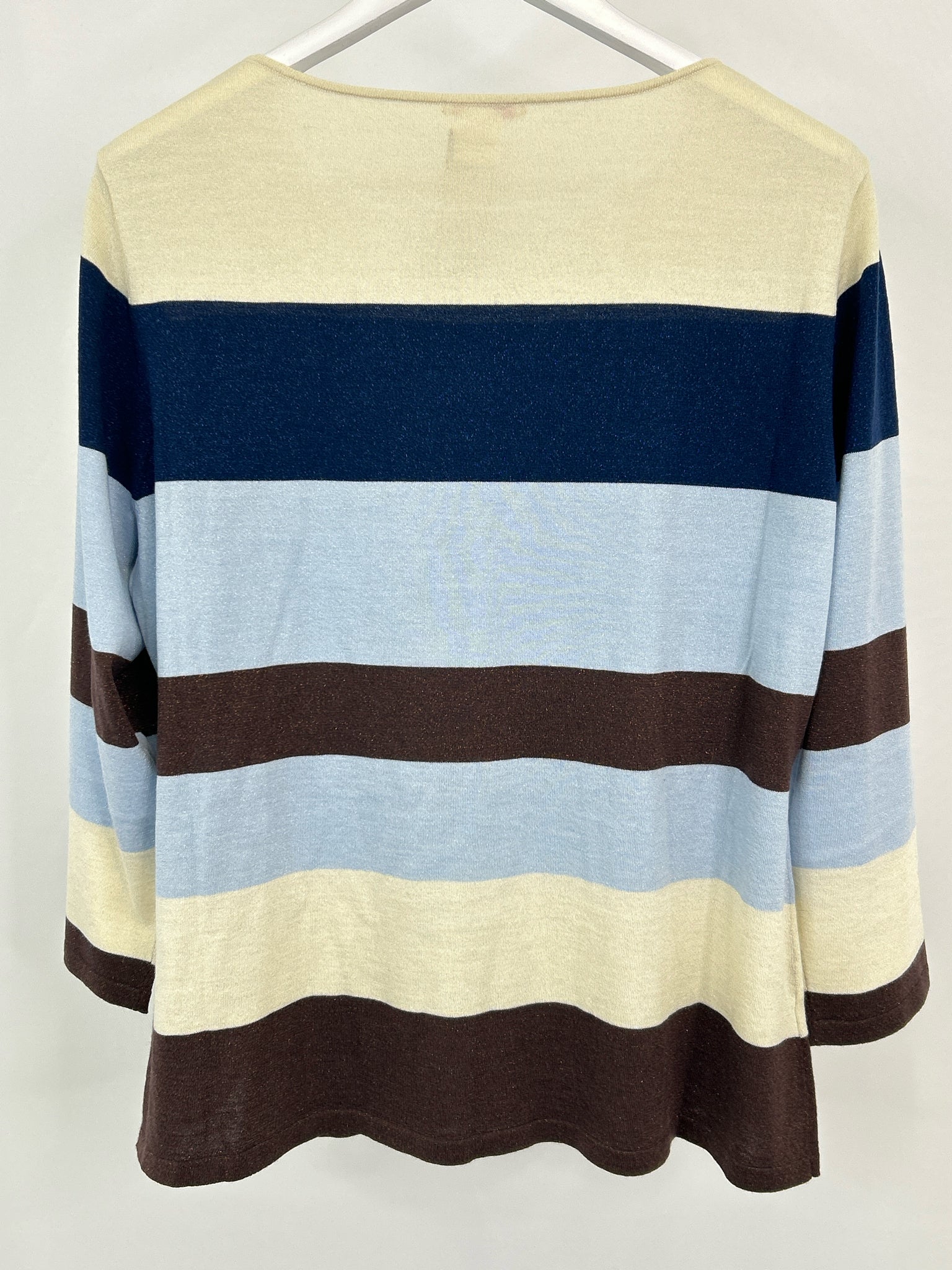 FRANCES VALENTINE Size 3X Blue and Brown Women Sweater