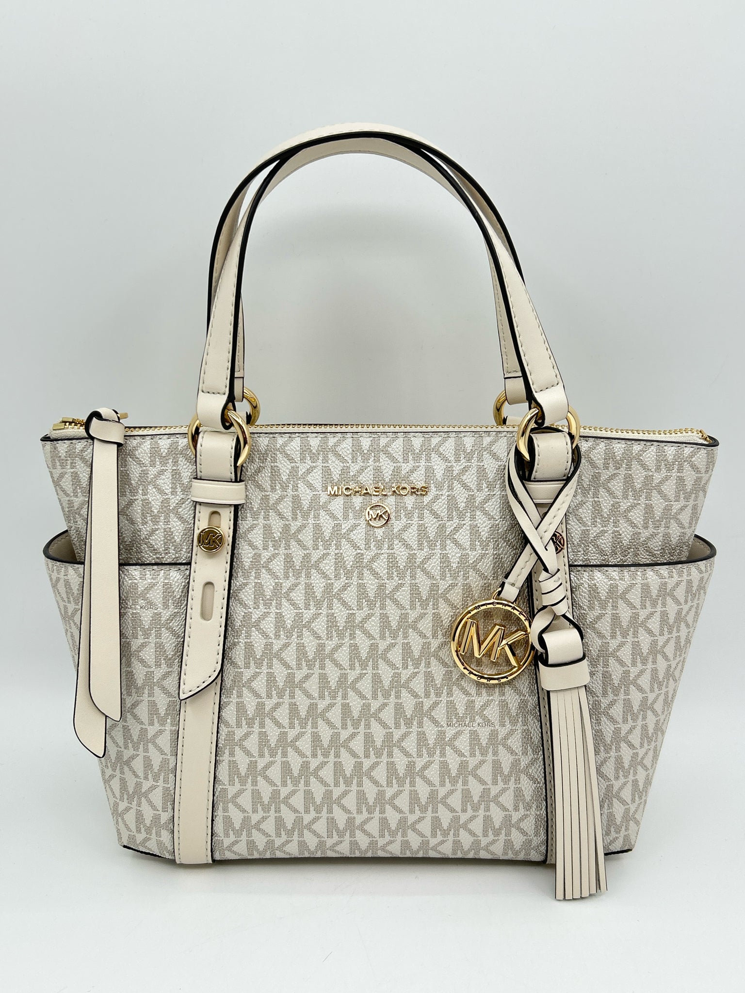 MICHAEL KORS WHITE AND GRAY Women Tote