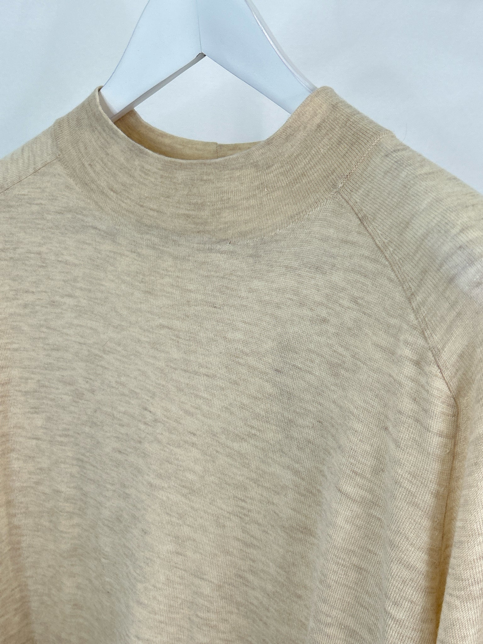 VINCE Size XXXL Beige Heathered Women Top