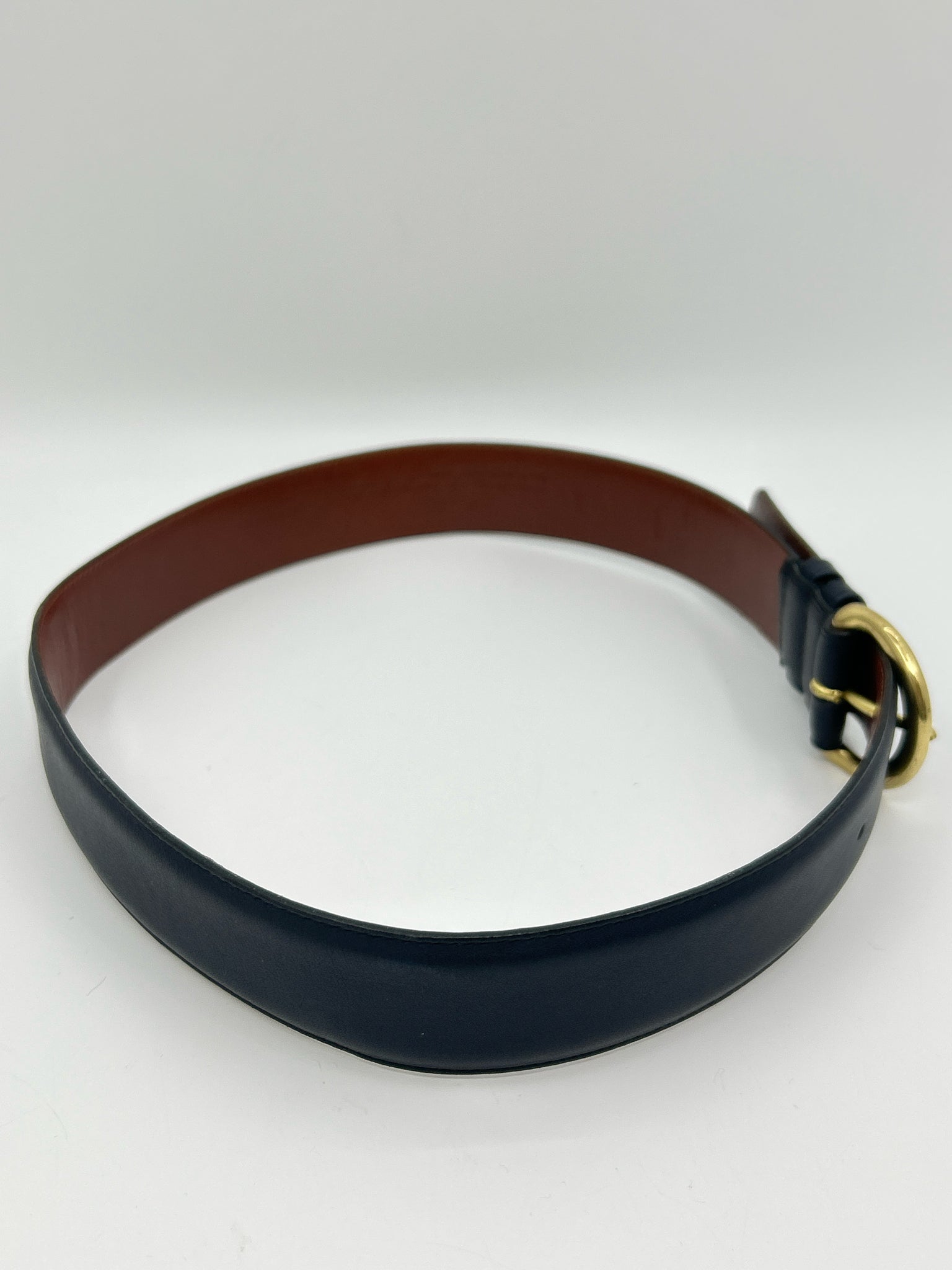 COACH Size Medium Blue Leather Belt