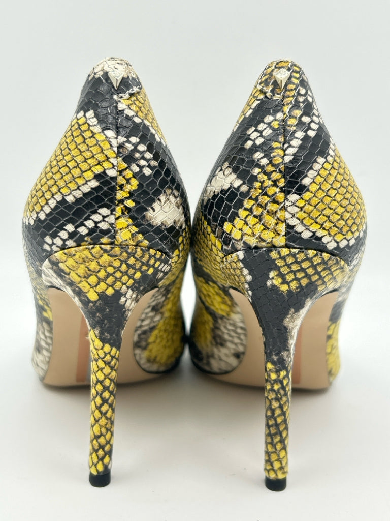 SAM EDELMAN Size 8M Black and yellow Pumps