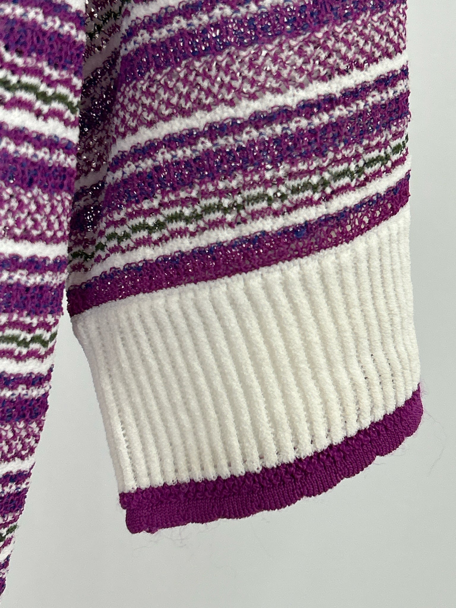 VERONICA BEARD Size XS PURPLE AND WHITE Women Cardigan