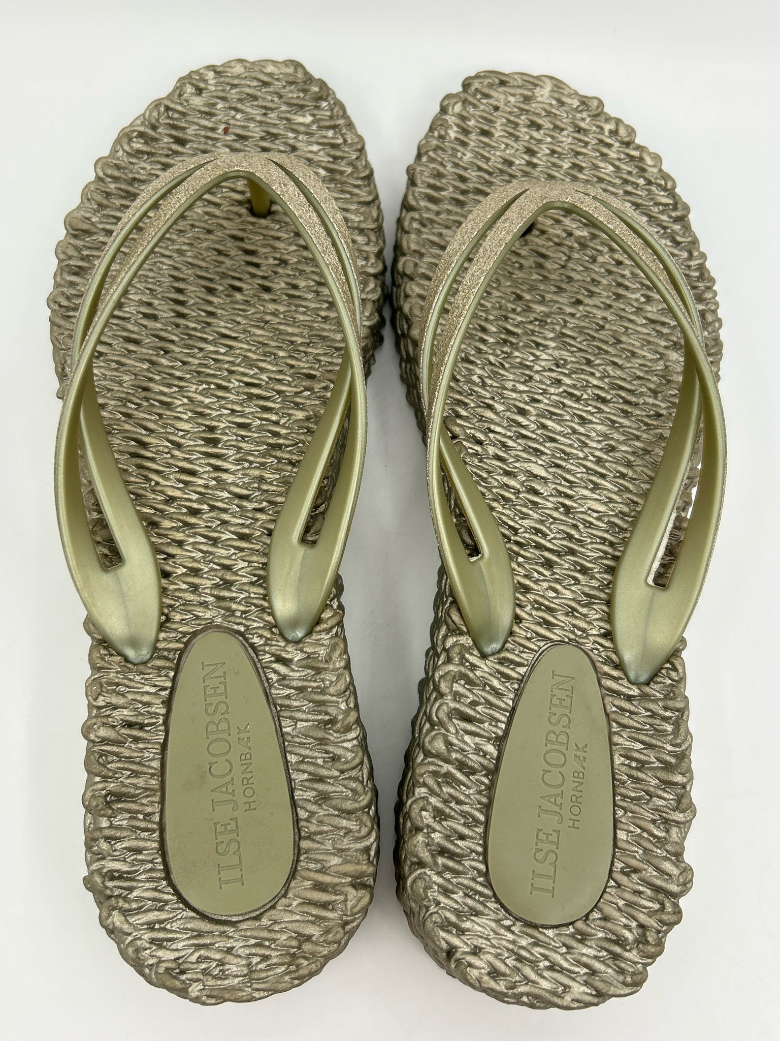 ILSE JACOBSEN Size 9 OLIVE Women Flip flops