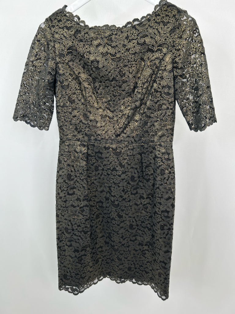 SHOSHANNA Women Size 8 GREY AND GOLD Dress