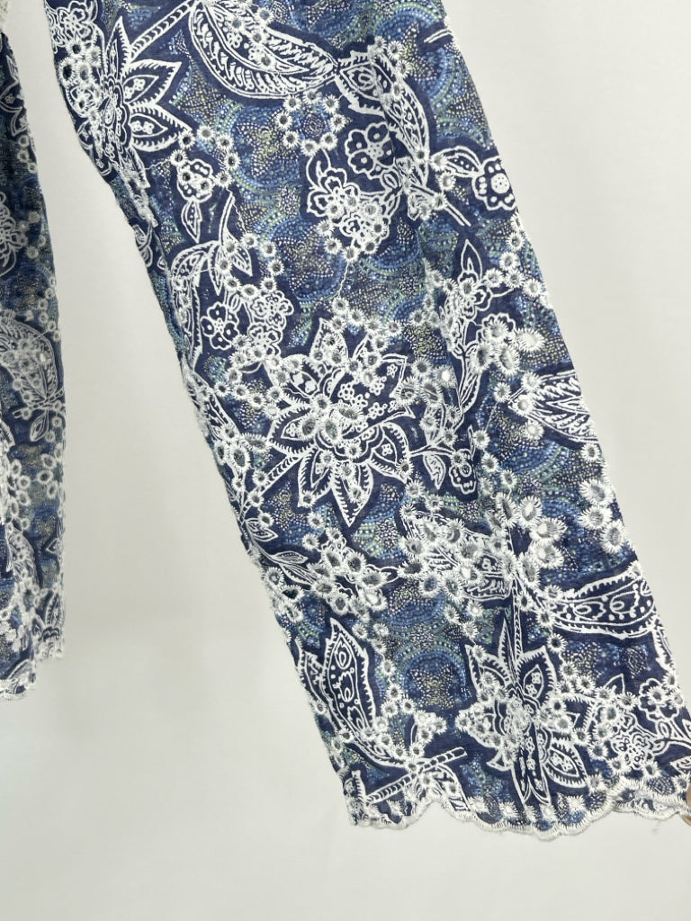 FREE PEOPLE Size S Blue Print Women's Jacket Top NWT
