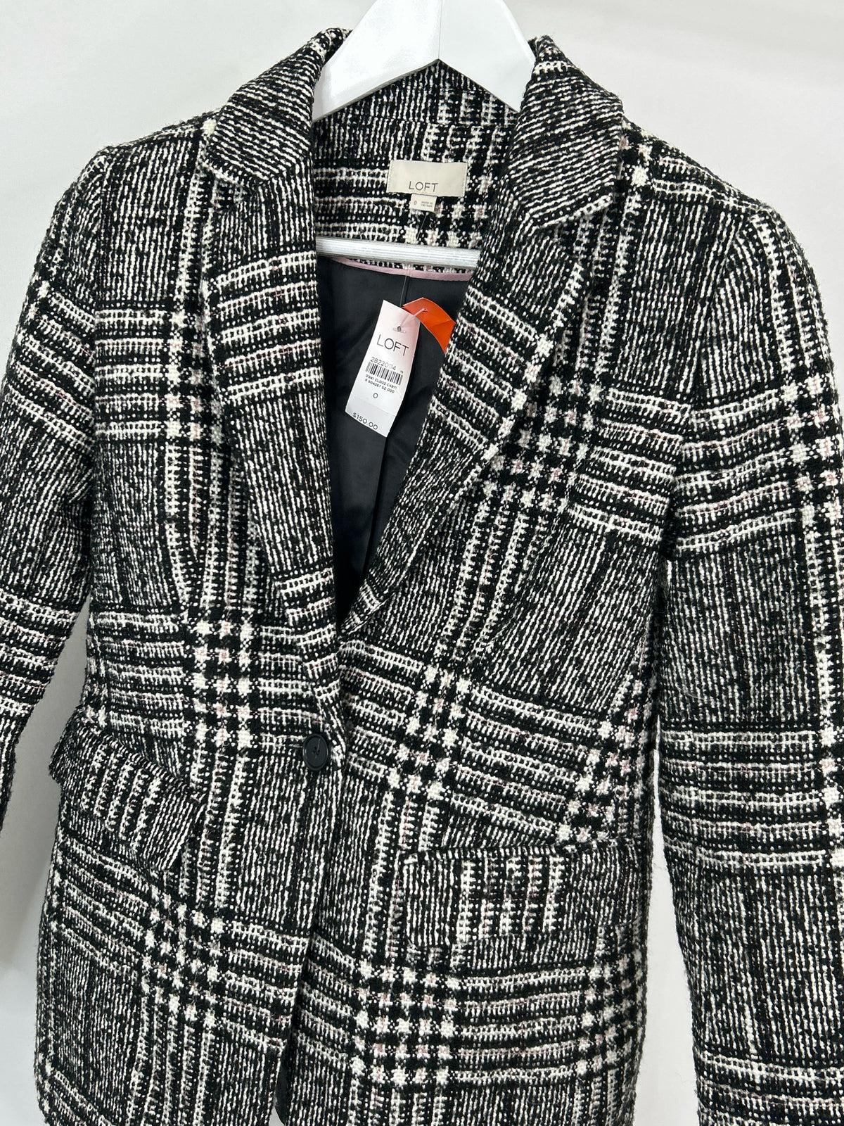LOFT Size 0 Black and White Women Blazer