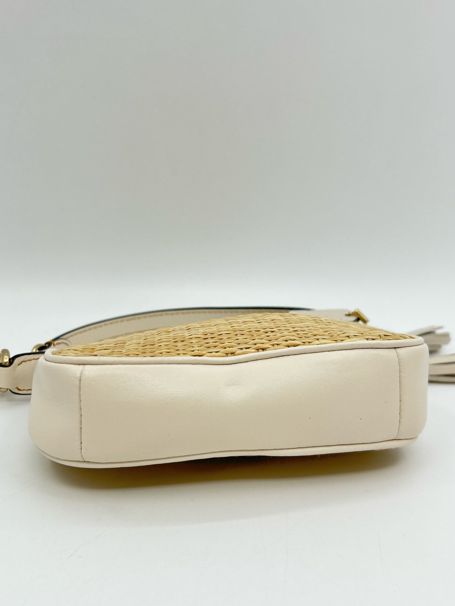 Coach Straw and Leather Women Wristlet