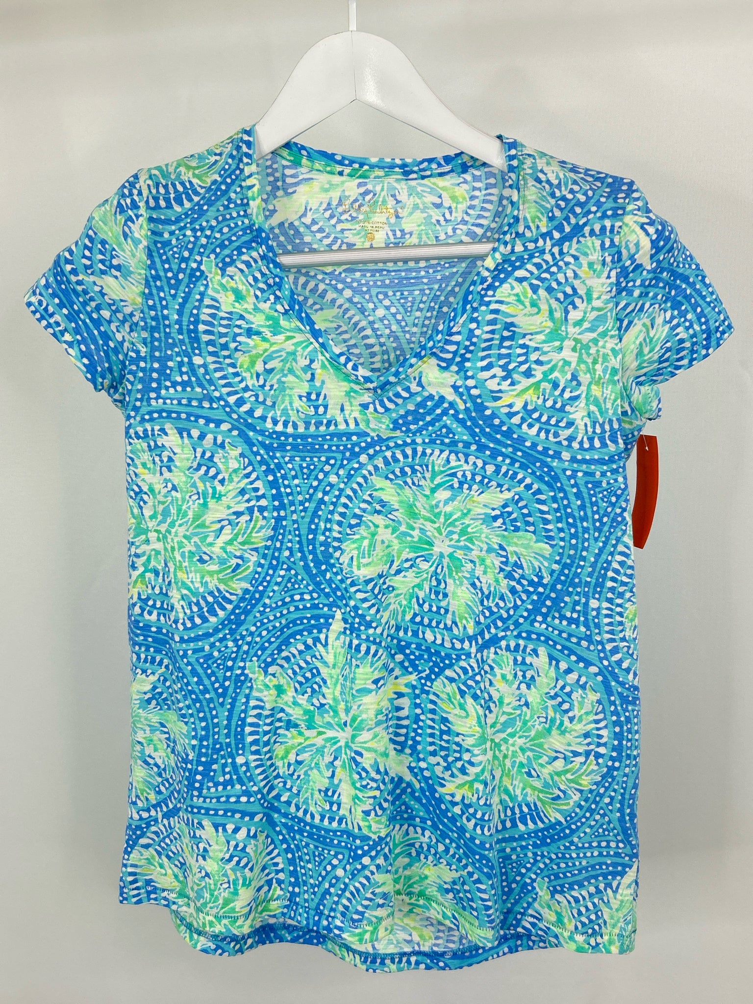 LILLY PULITZER Size XXS Blue & Green Women Shirt