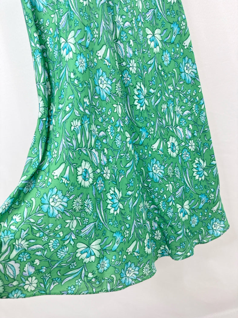 J.CREW Size 4 Green Floral Women Dress