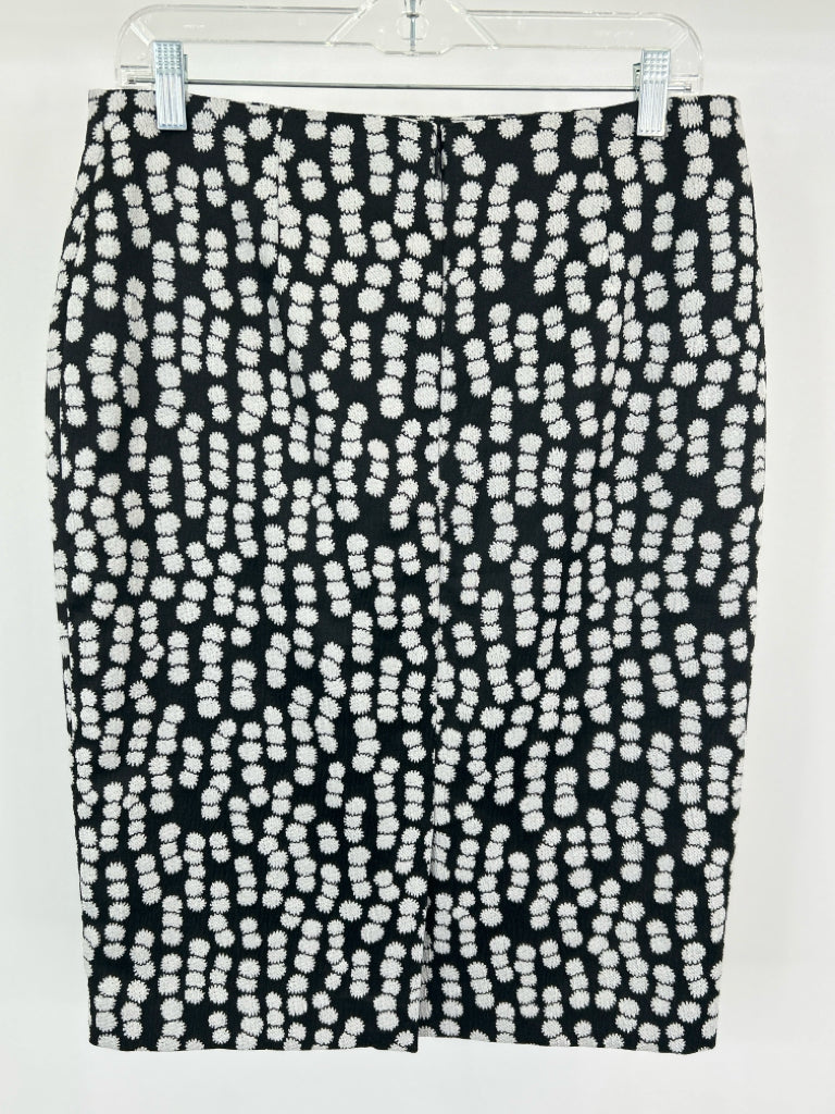 ANN TAYLOR Size 10 Black & White Women's Skirt NWT