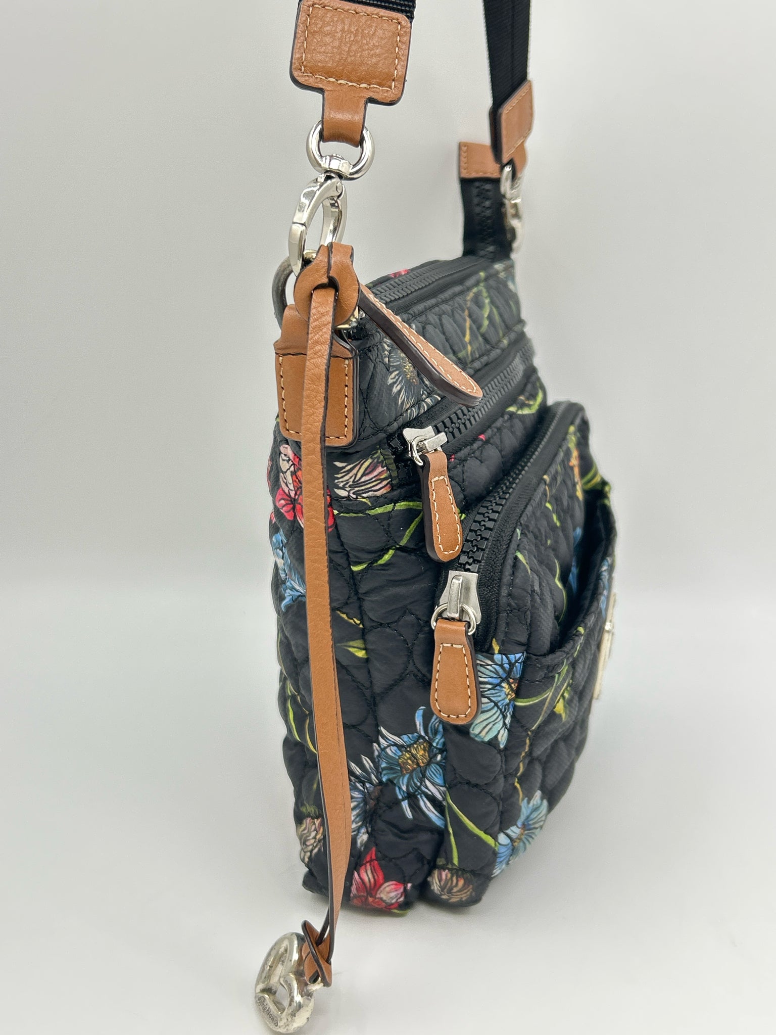 BRIGHTON Black Floral Women Purse