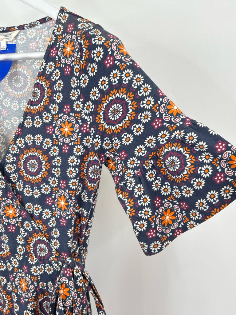 ODD MOLLY Size 6 Navy Print Women's Dress
