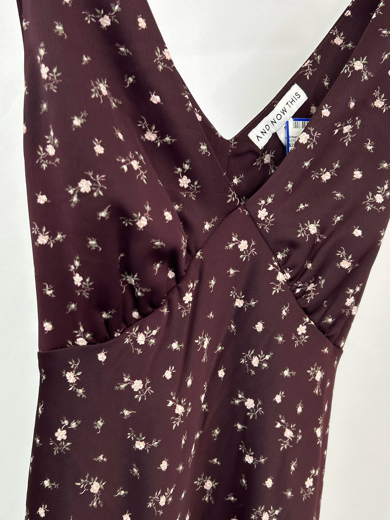 AND NOW THIS Size S Plum Print Women Dress