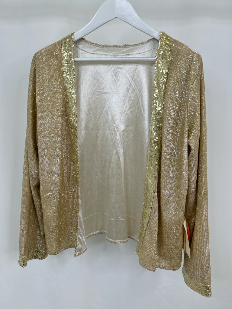 LT Lan Ting Bride Women Size XL Beige and Gold 3-Piece w/Pants NWT