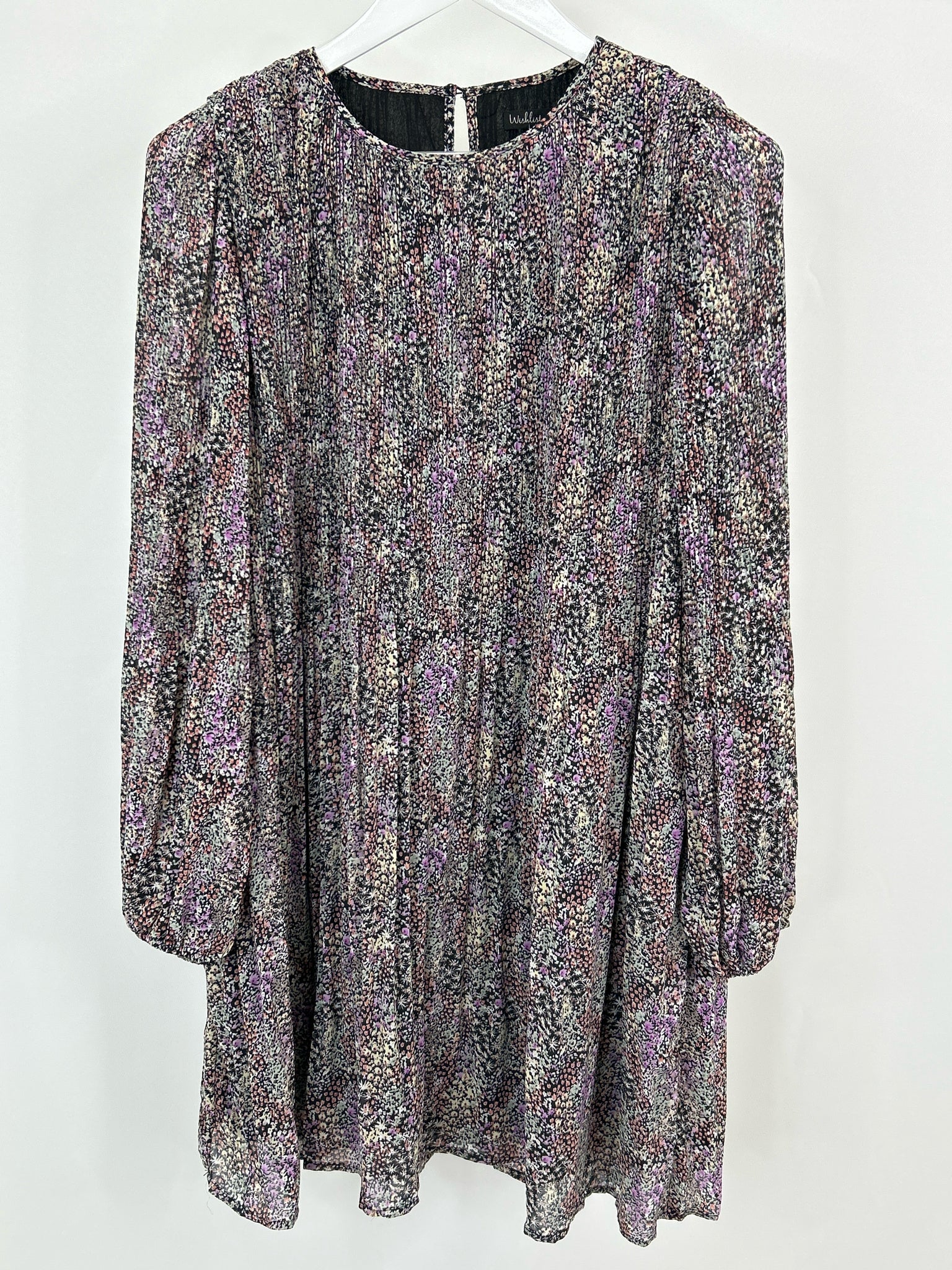 WISHLIST APPAREL Size S/M Purple Print Women Dress