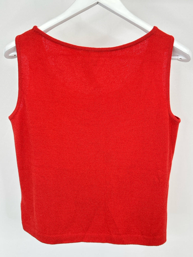 ST JOHN Size M Red Women's Tank Top