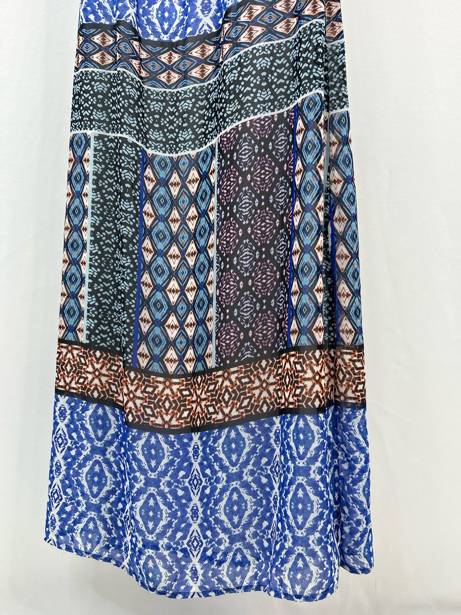 CHICO'S Size 4 blue and black Women Dress