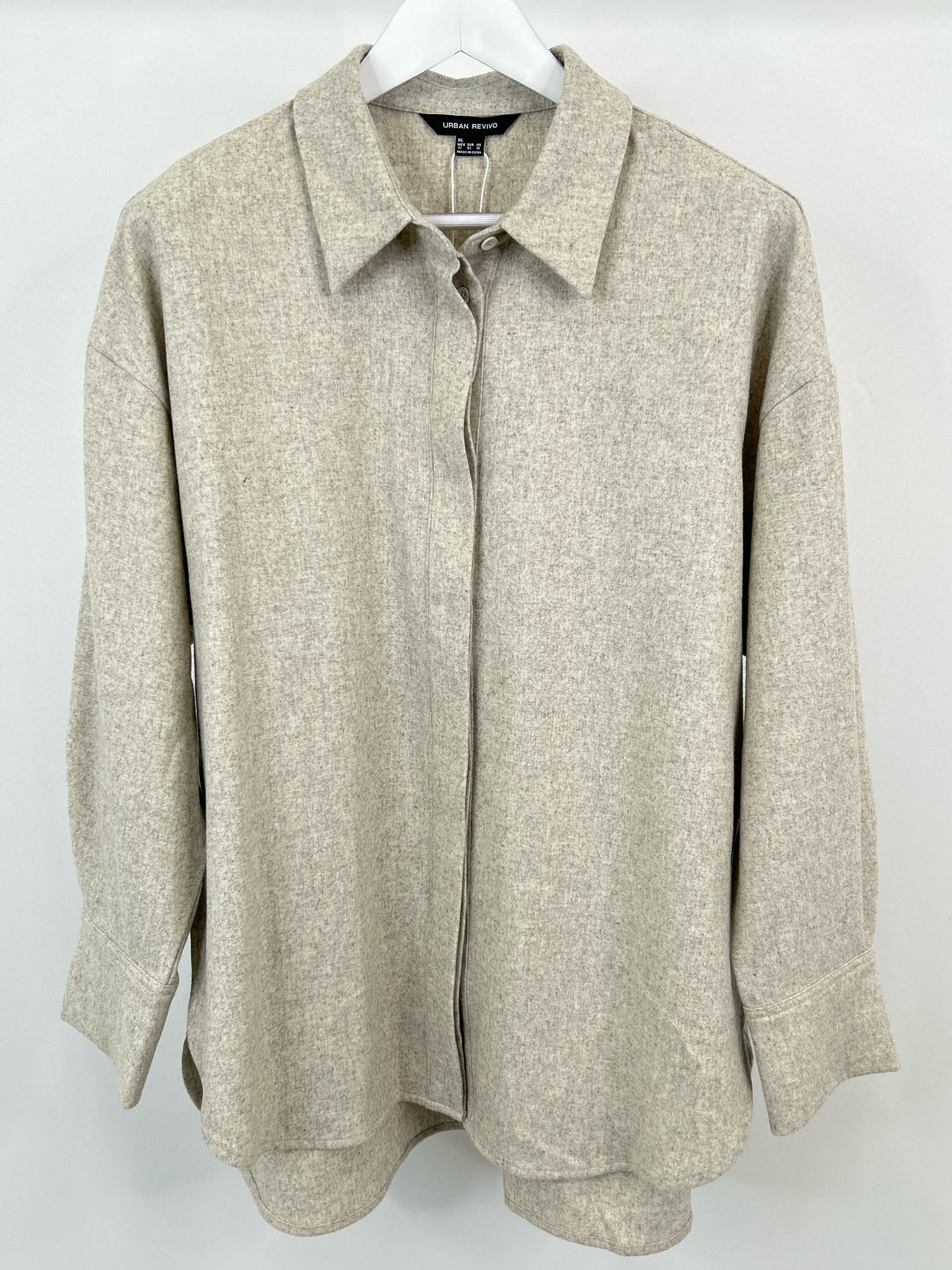 Urban Revivo Size 10 Oatmeal Women Blouse Jacket NWT