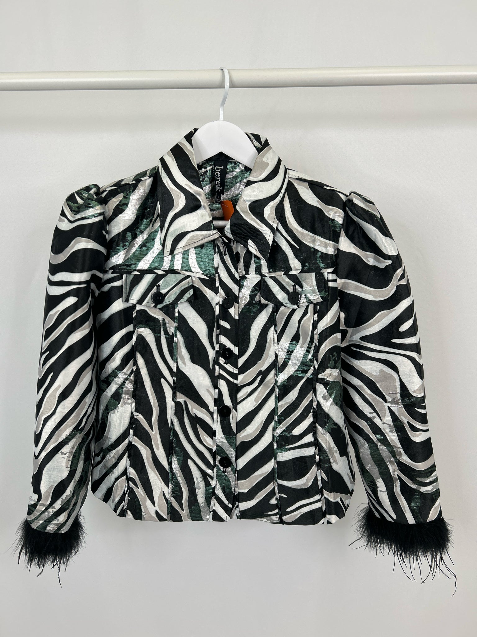 BEREK Black Print Women Jacket