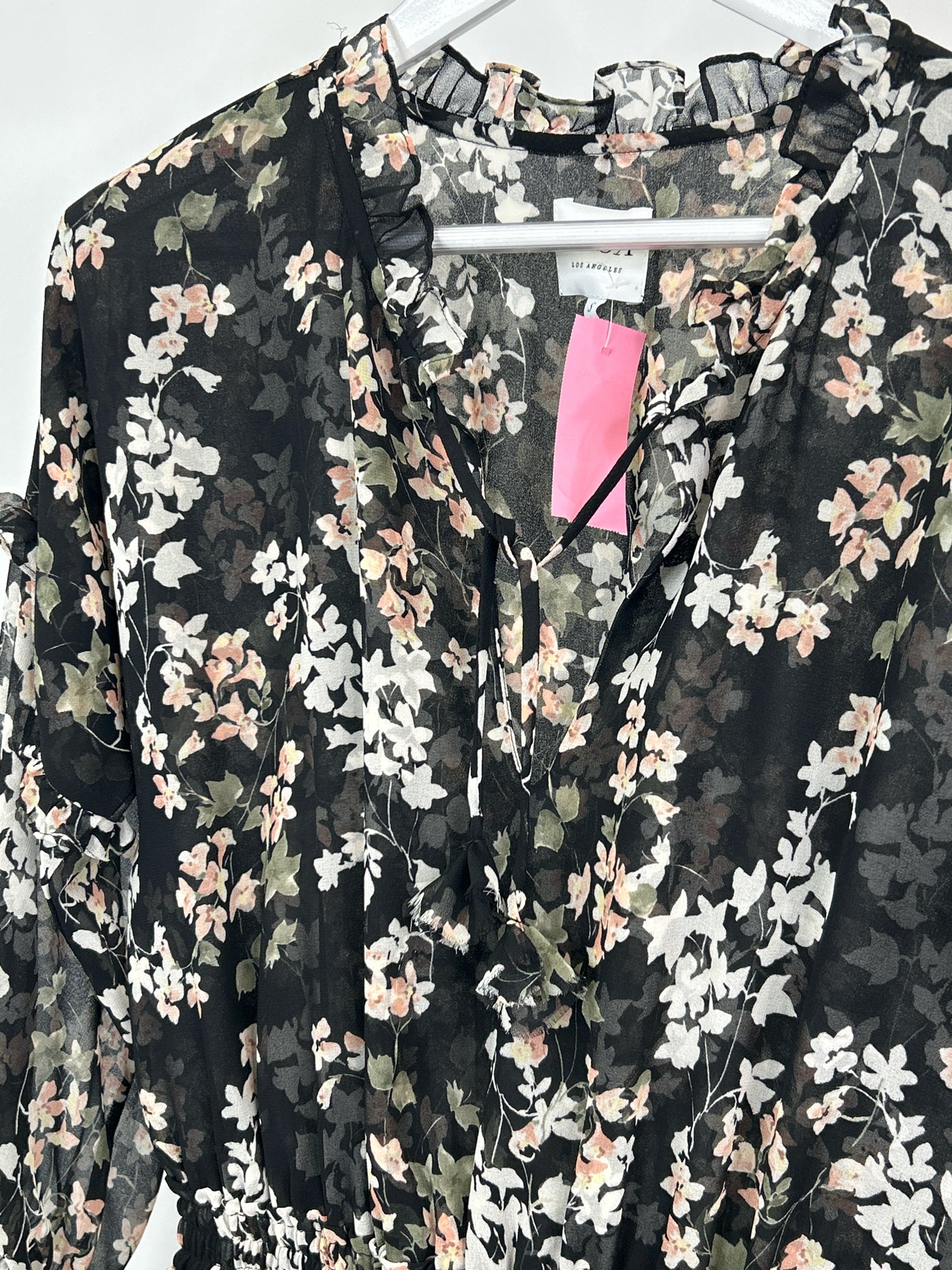 MISA Size S Black Print Women Dress