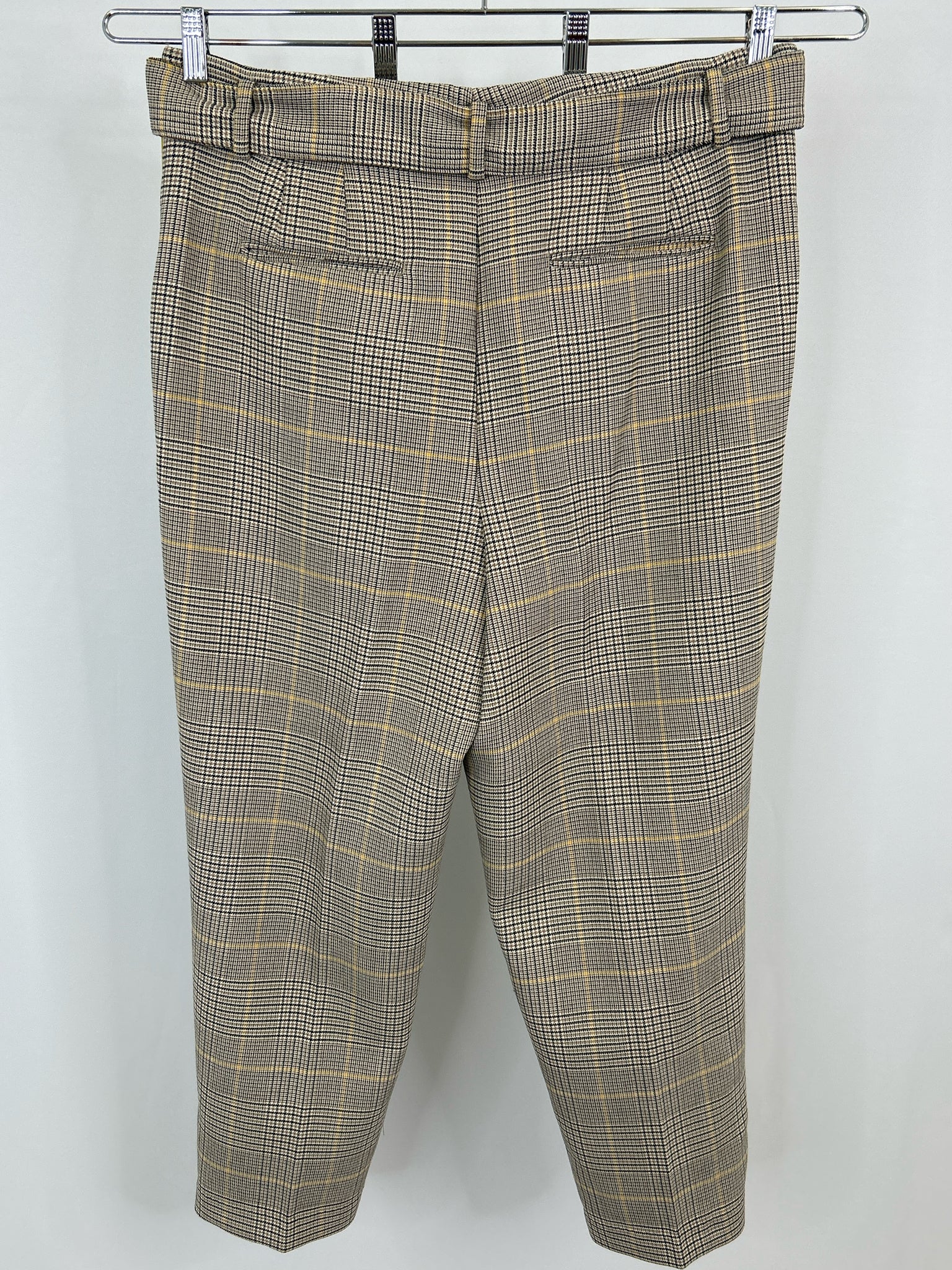 ANN TAYLOR Size 14 Beige Plaid Women Pants NWT