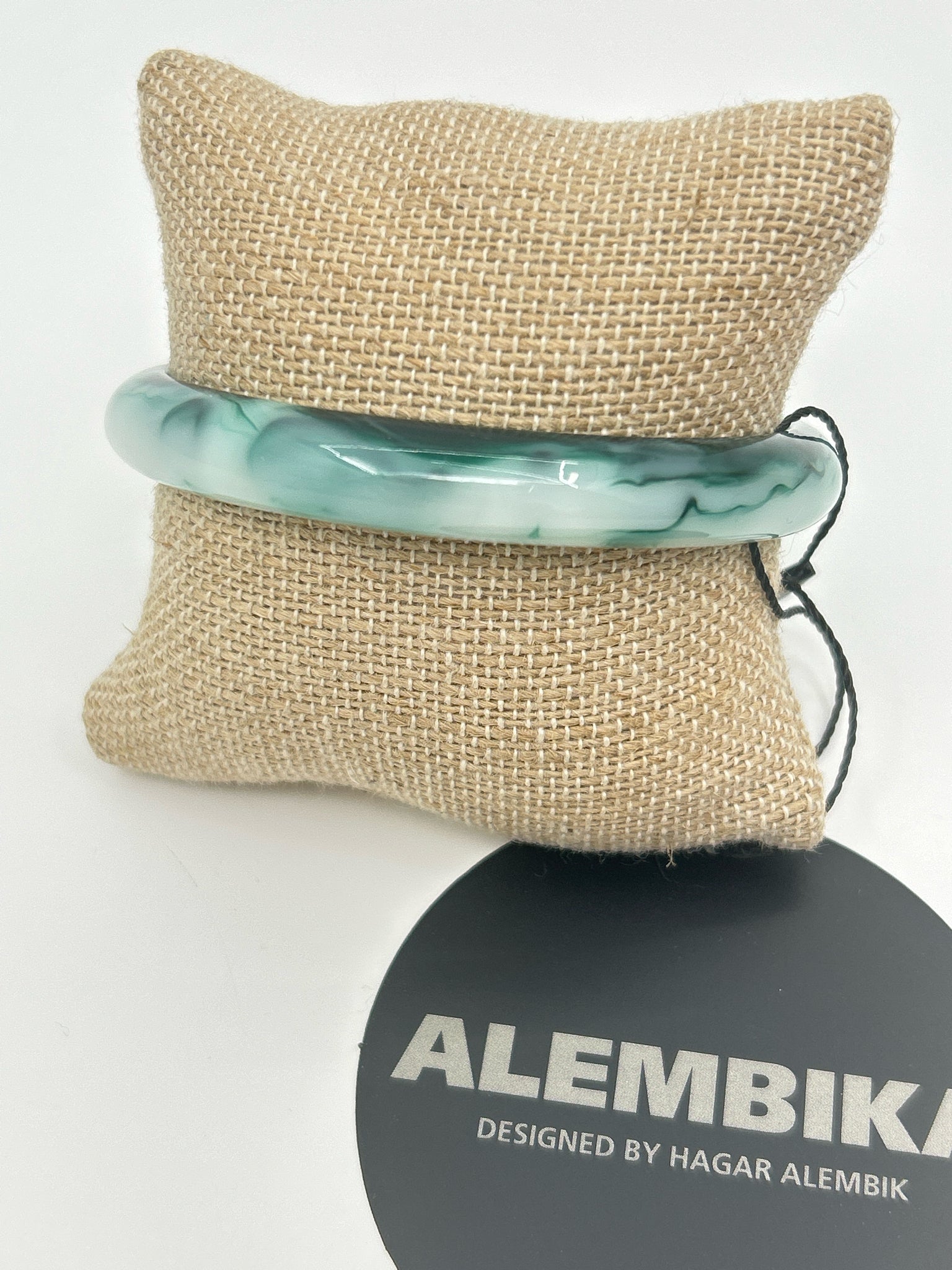 ALEMBIKA Resin Jade Bangle Bracelet NWT