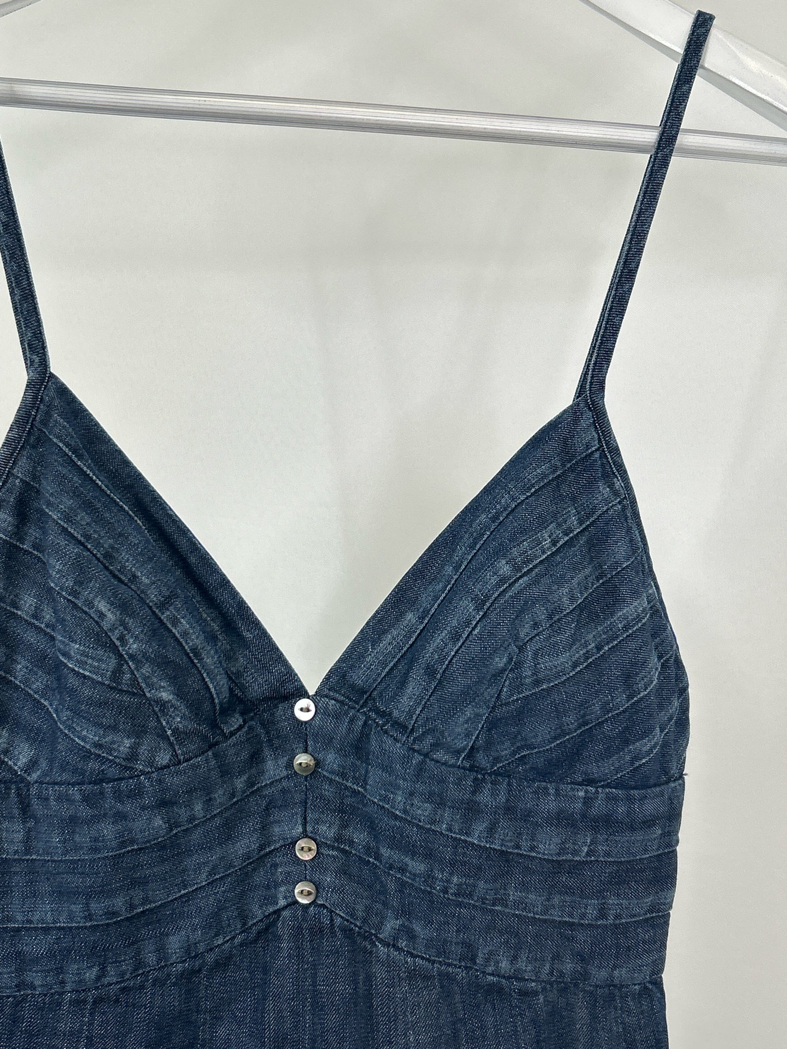 7 FOR ALL MANKIND Size XS BLUE DENIM Women Dress