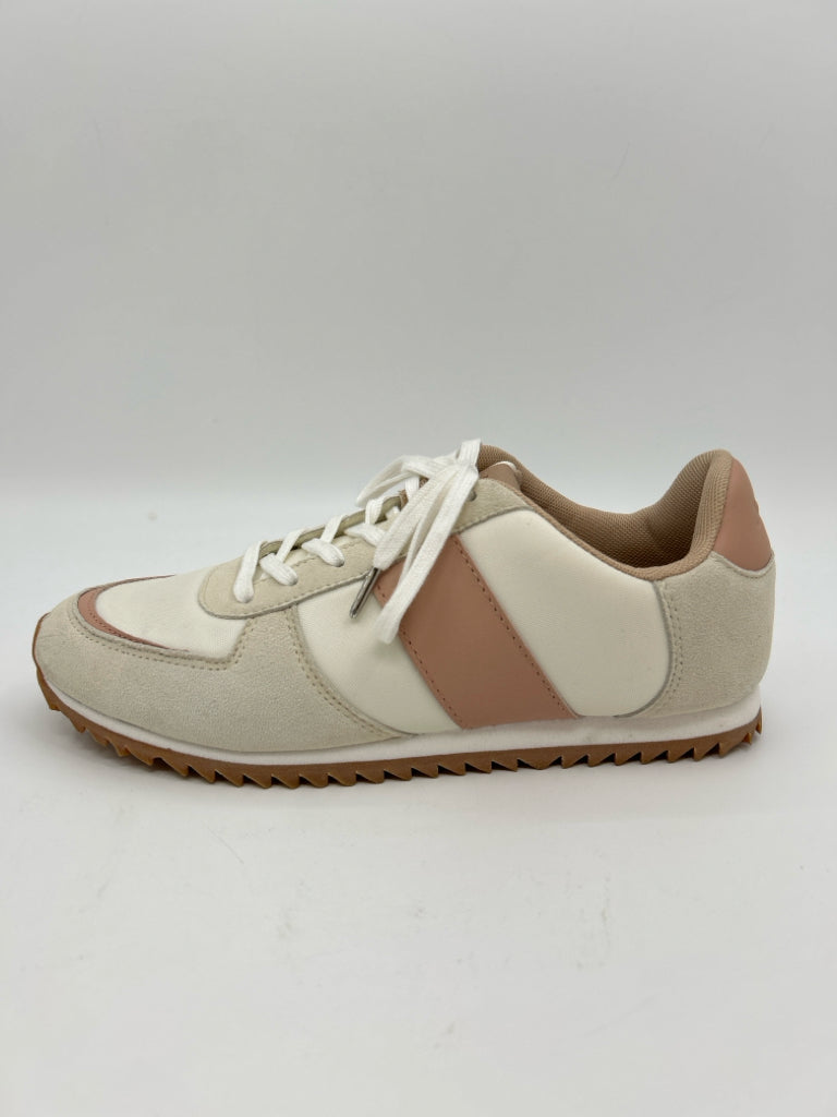J CREW Women Size 8 Ivory and pink Sneakers