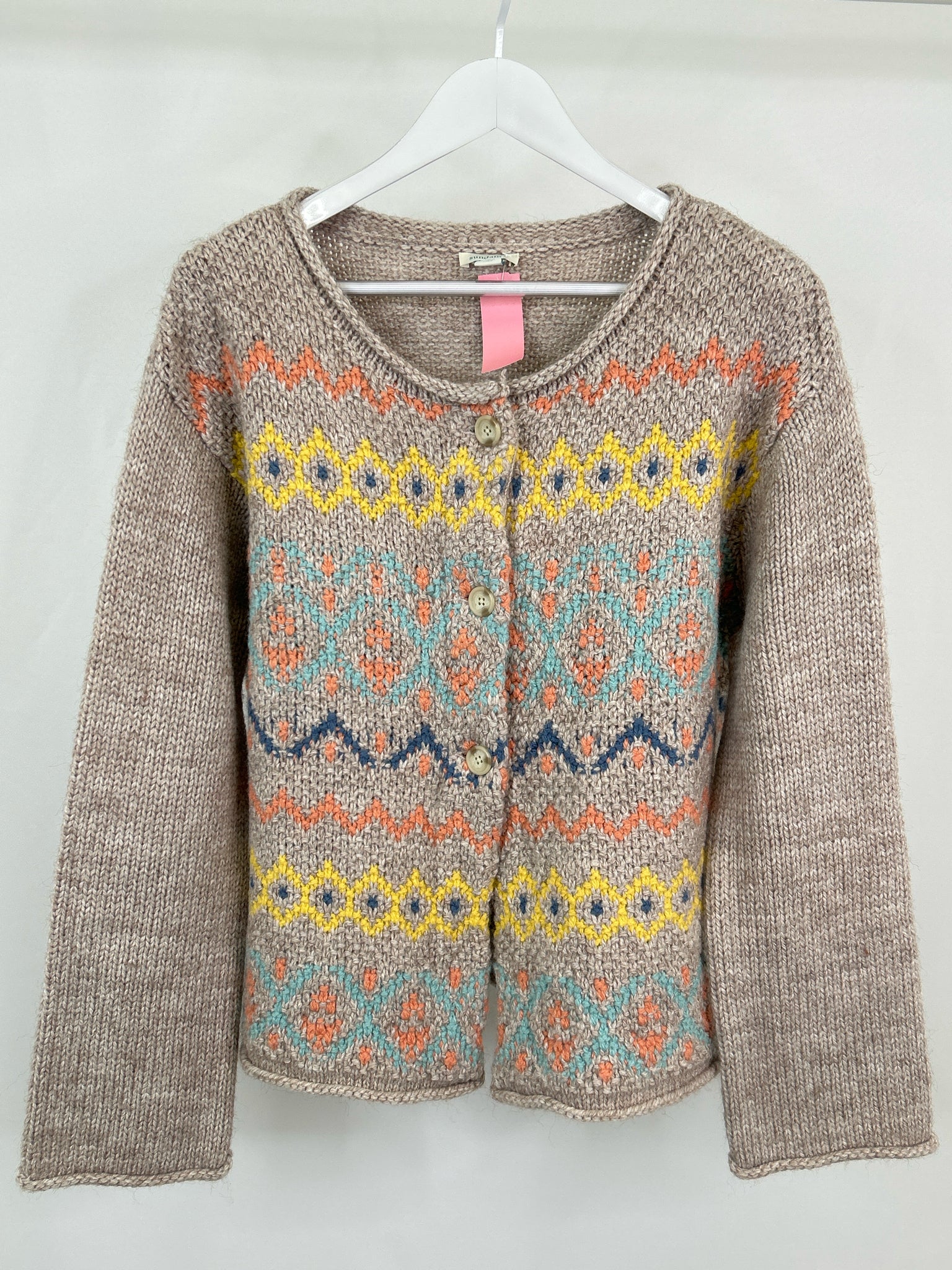 SUNDANCE Size XL BEIGE PATTERN Women Cardigan