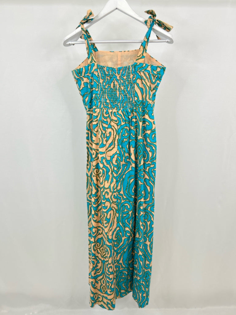 ANNA CATE Size XS TEAL AND BEIGE Dress