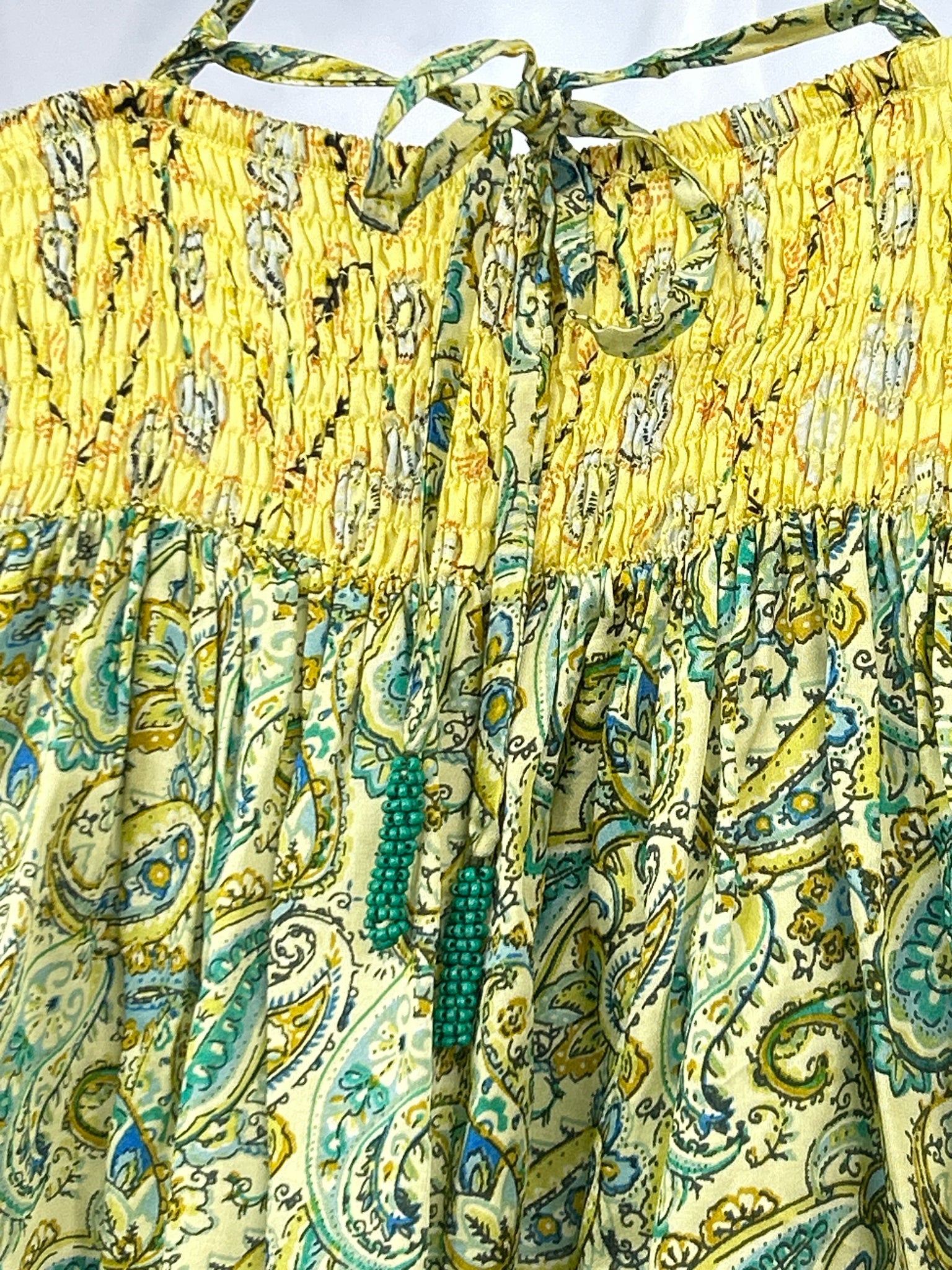NEKANE NKN Size S Yellow Print Women Tank Top
