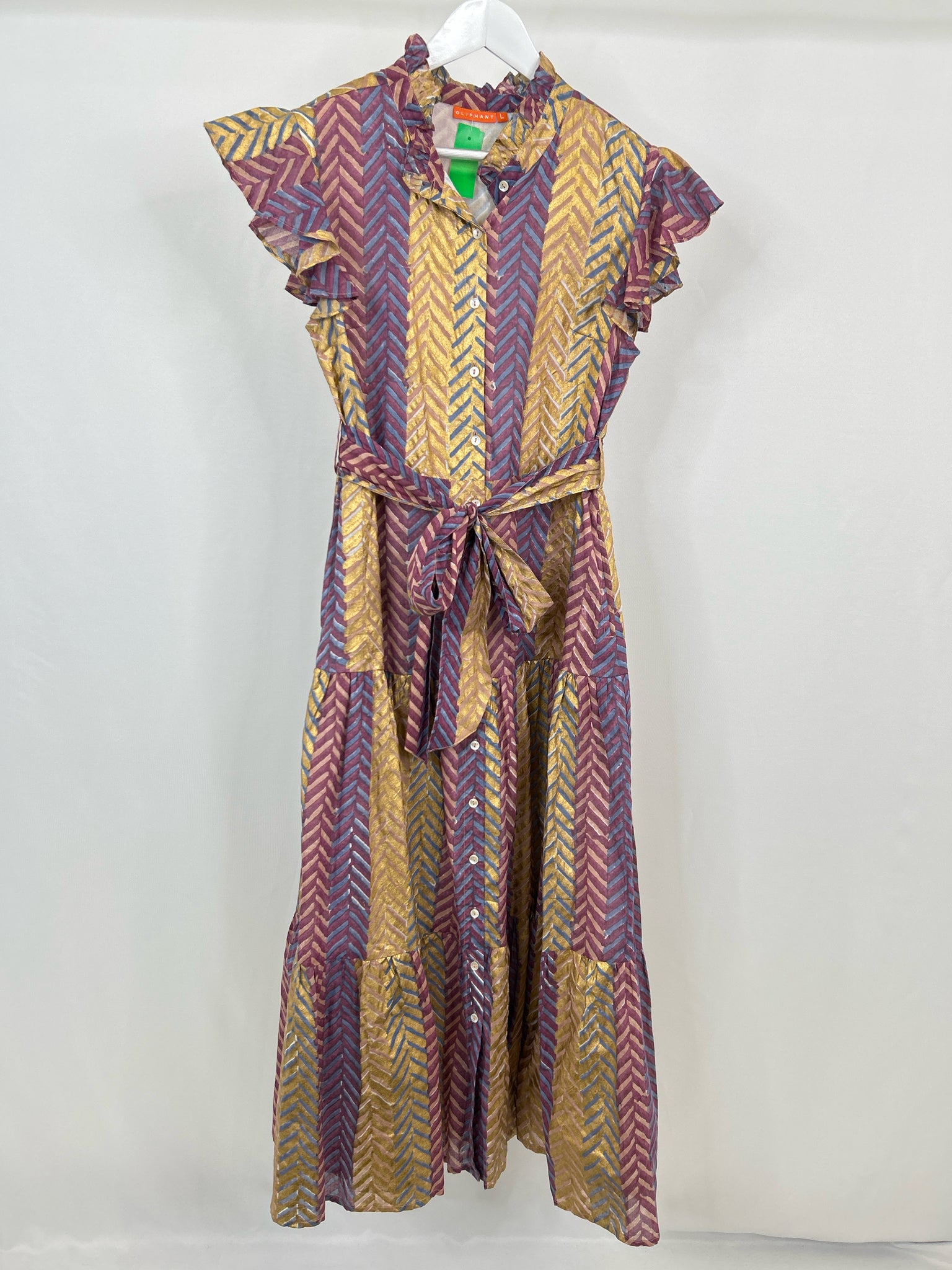 OLIPHANT Size L Purple and gold Women Dress
