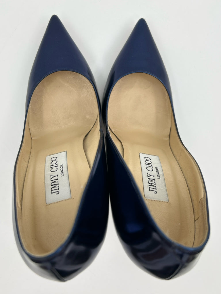 JIMMY CHOO Size 38/8 Blue Women's Pumps