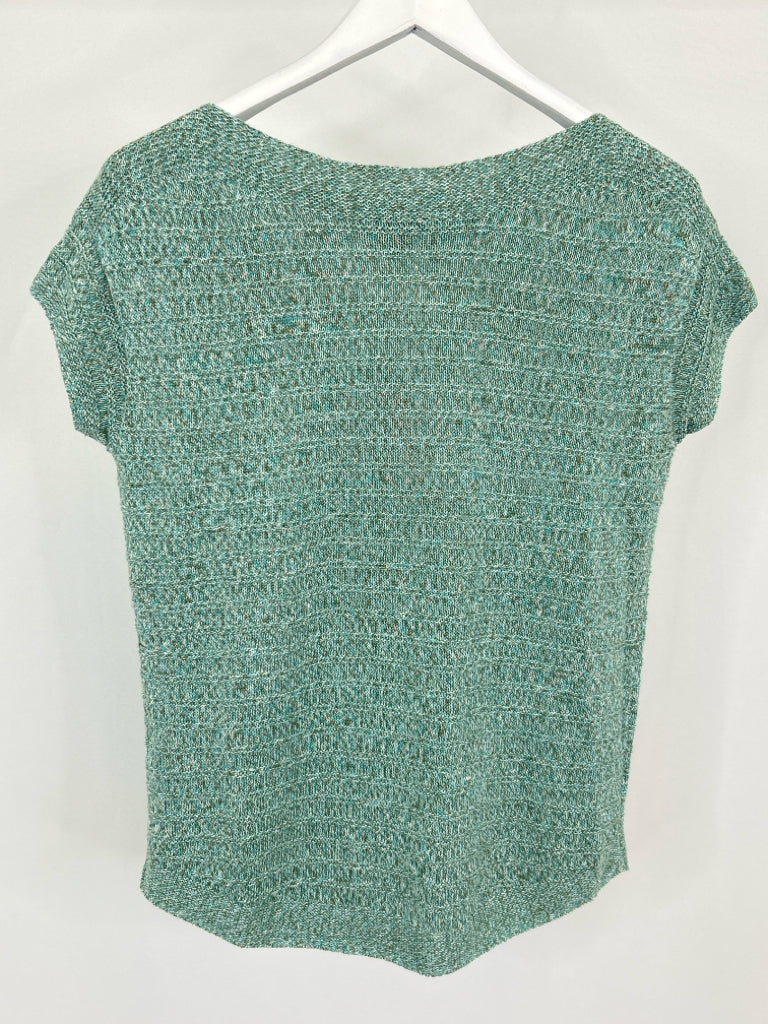 TALBOTS Size XS AQUA PRINT Women's Sweater