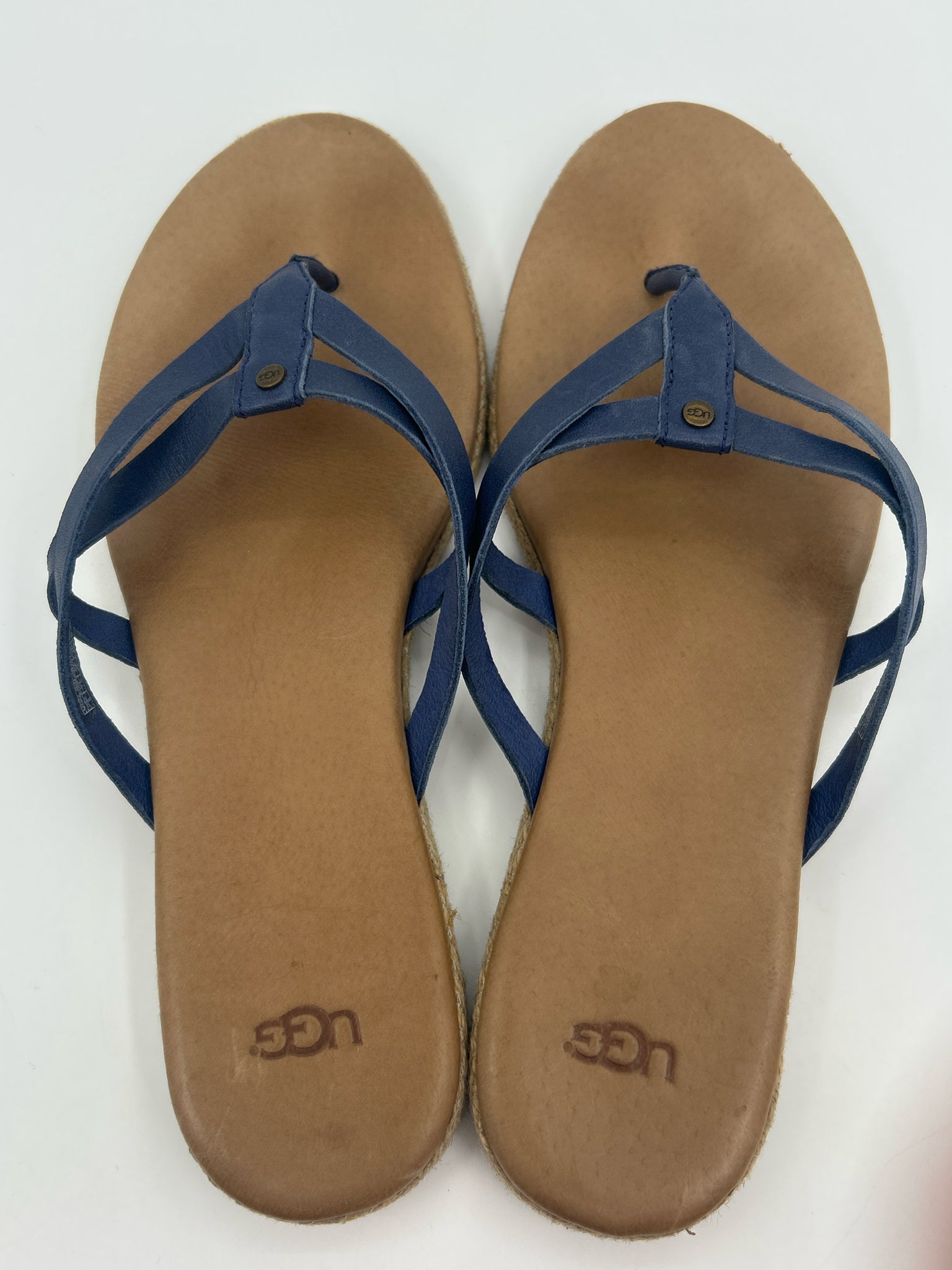 UGG Size 9 BLUE & BROWN Women Sandal
