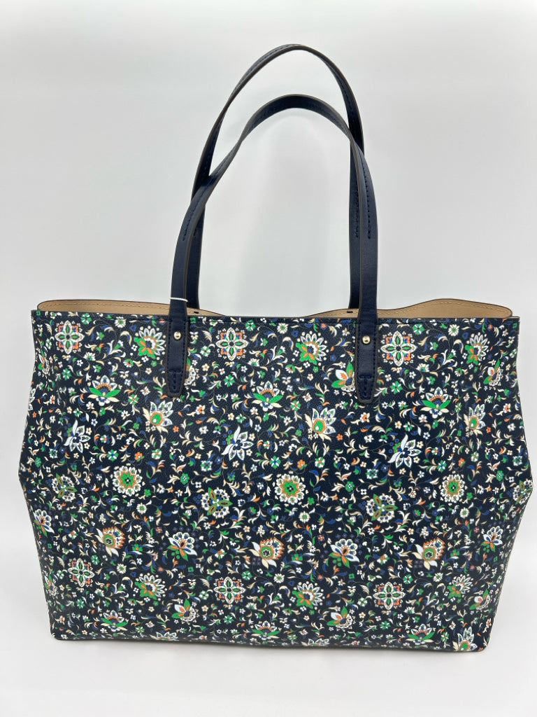 TORY BURCH Navy Print Women's Tote