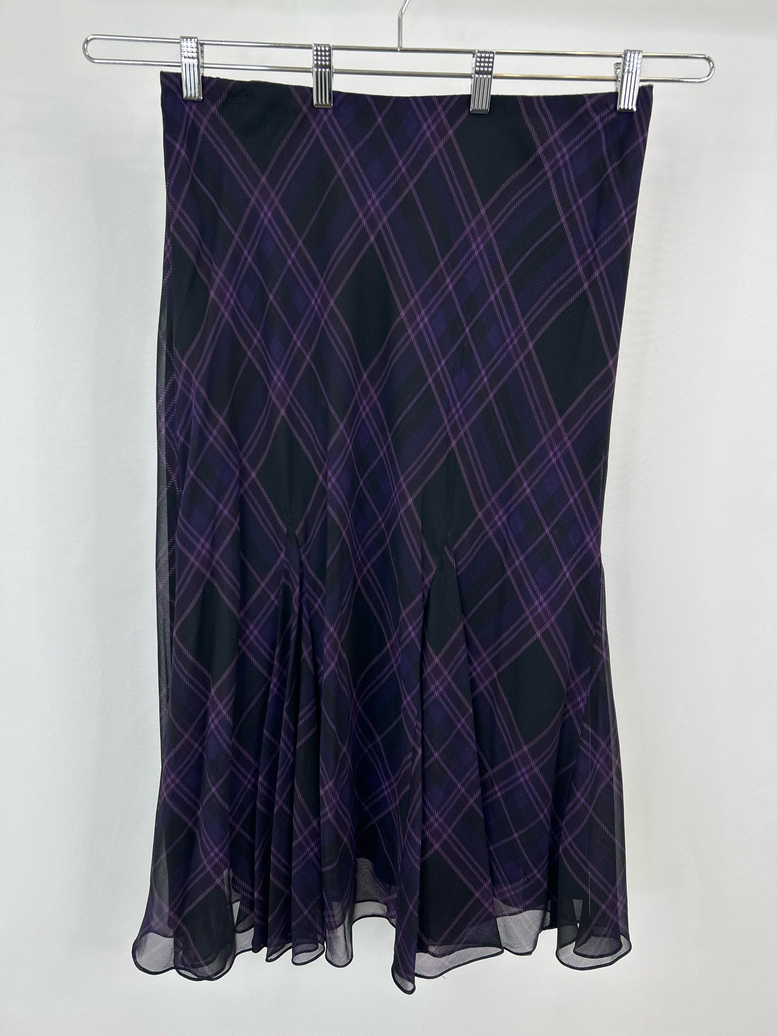 Lauren Ralph Lauren Size 14 Purple Plaid Women Skirt