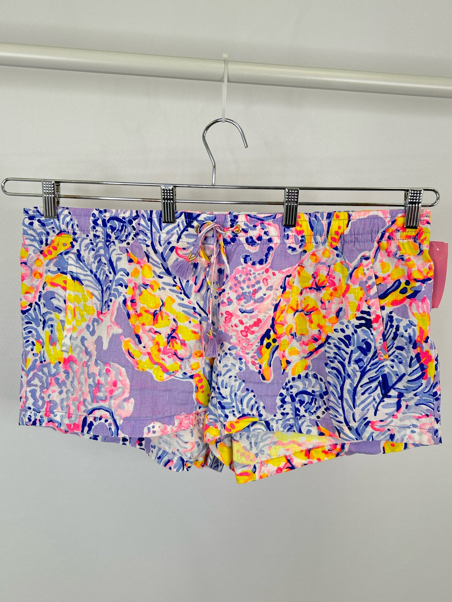 LILLY PULITZER Size XL Purple Print Women Shorts