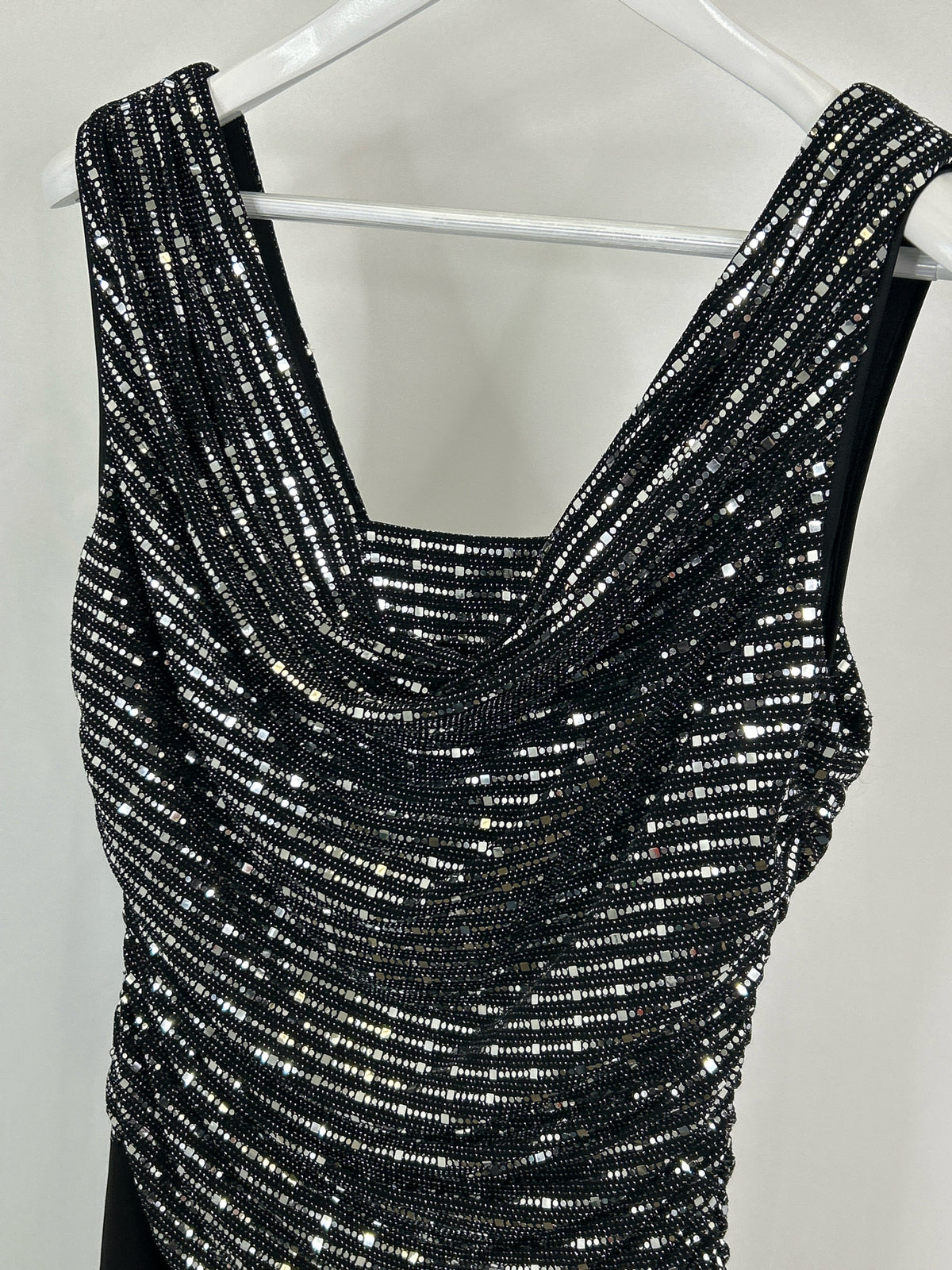 R & M RICHARDS Size 14 Black & Silver Women Jumpsuit