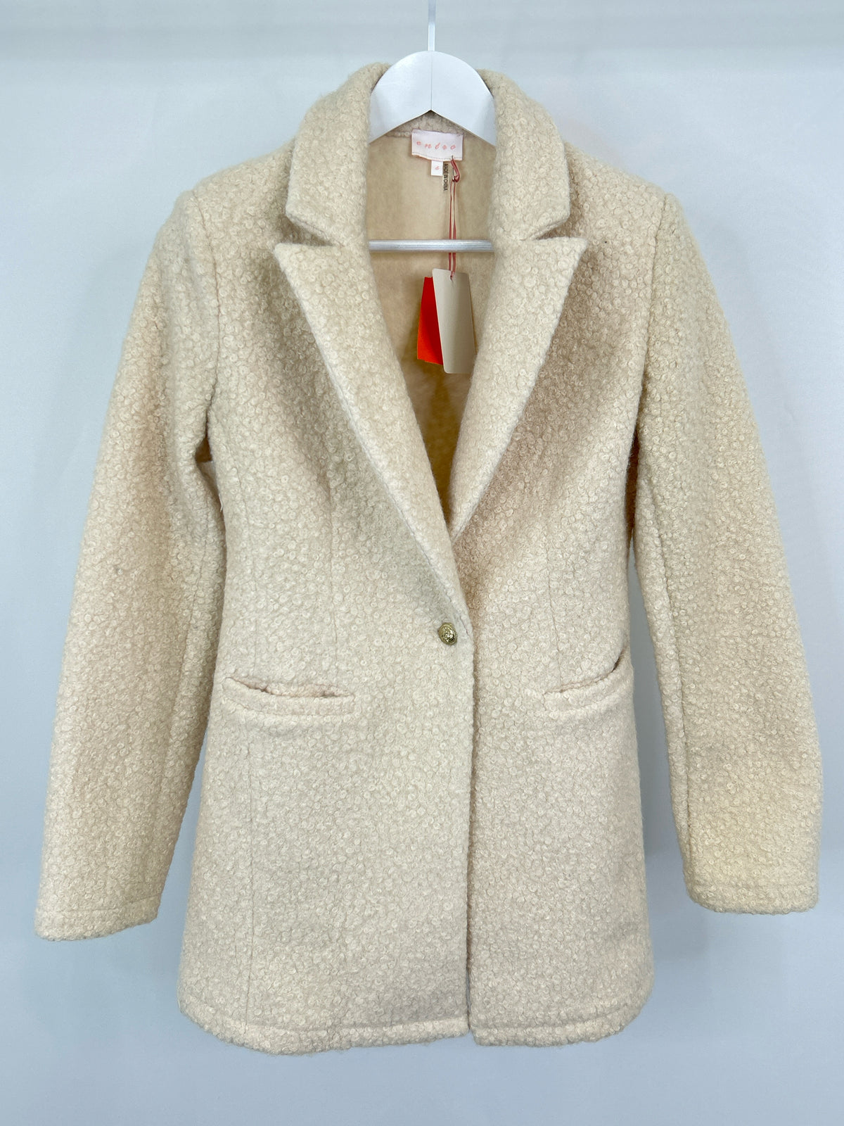 ENTRO NWT Size S Cream Women Coat
