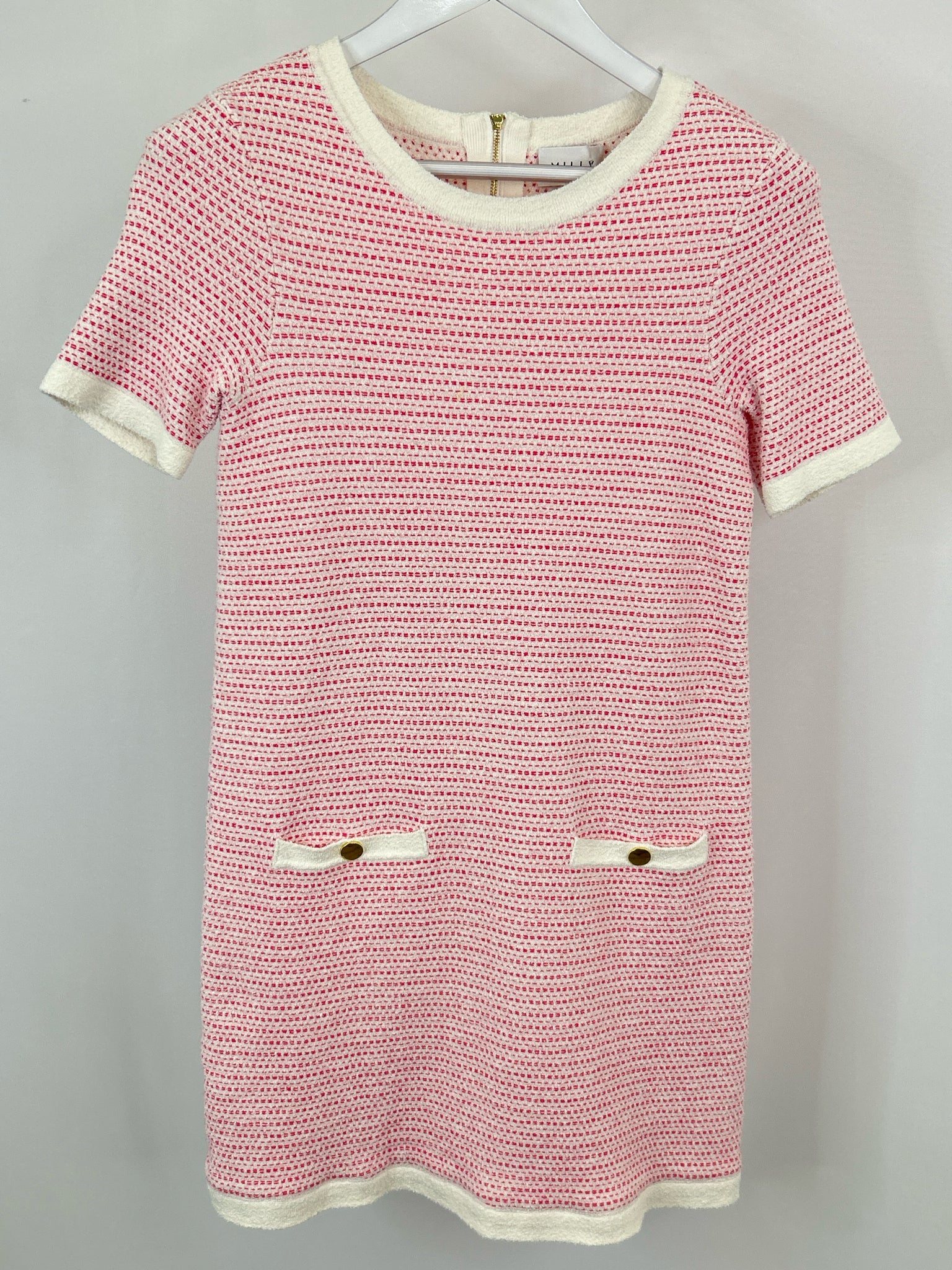 MILLY Size S PINK AND WHITE Women Dress