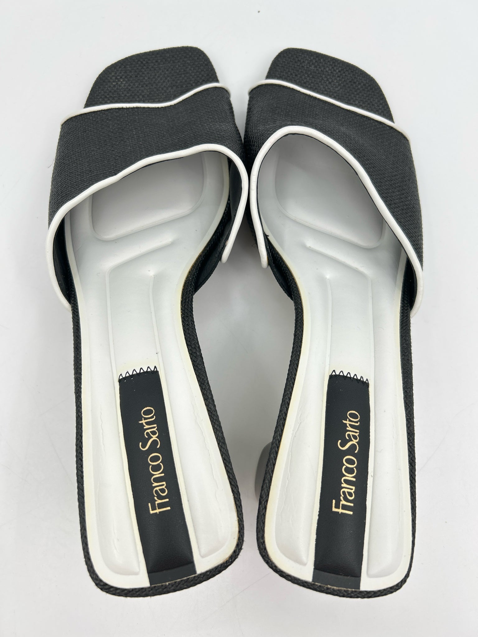 FRANCO SARTO Size 11 Black & White Women Pumps