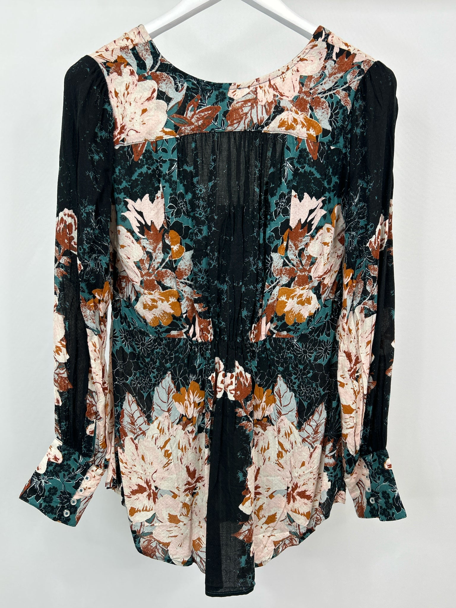FREE PEOPLE Size S Teal Print Women Tunic NWT