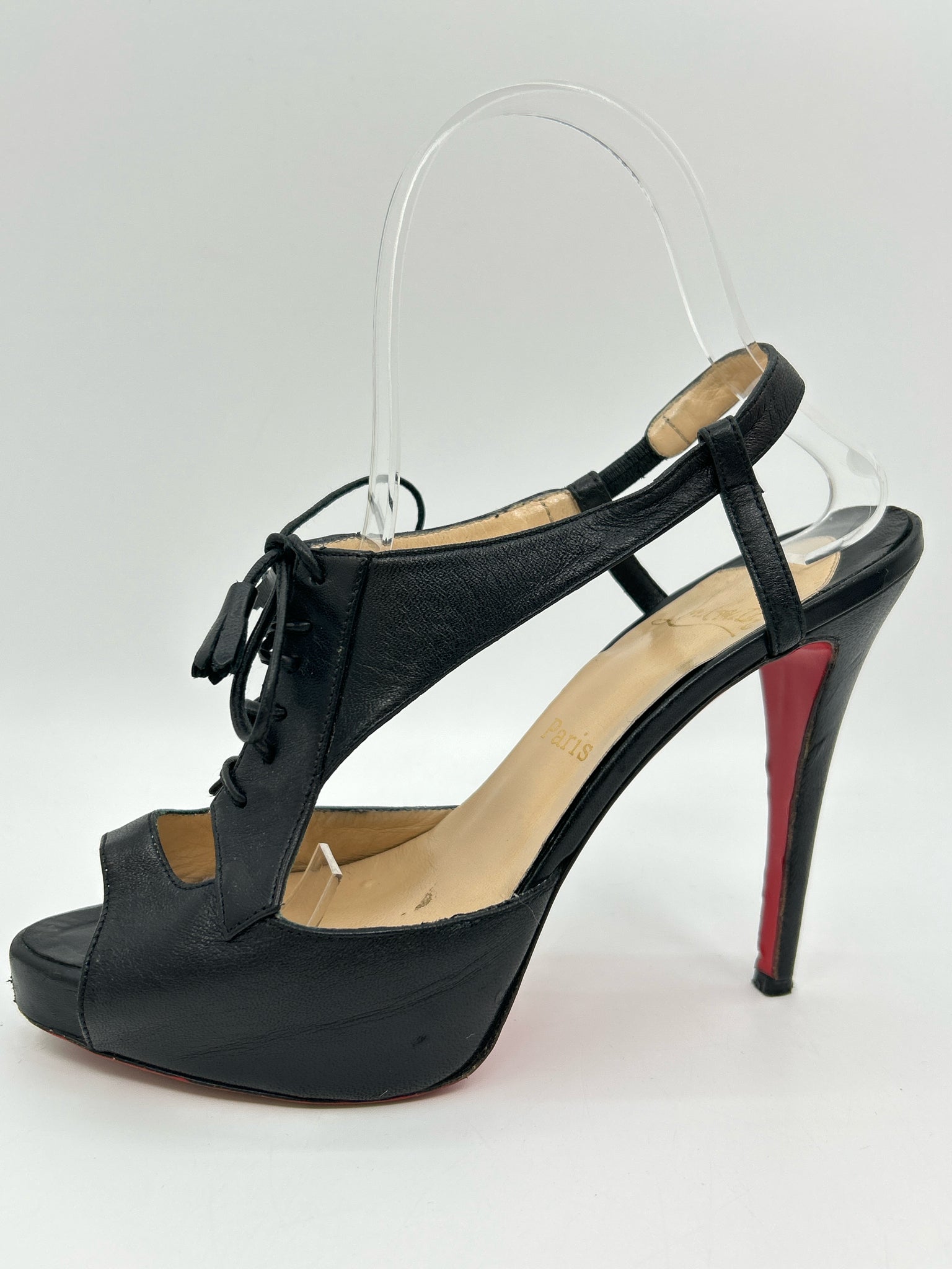 CHRISTIAN LOUBOUTIN Size 38.5 Black Women Sandal