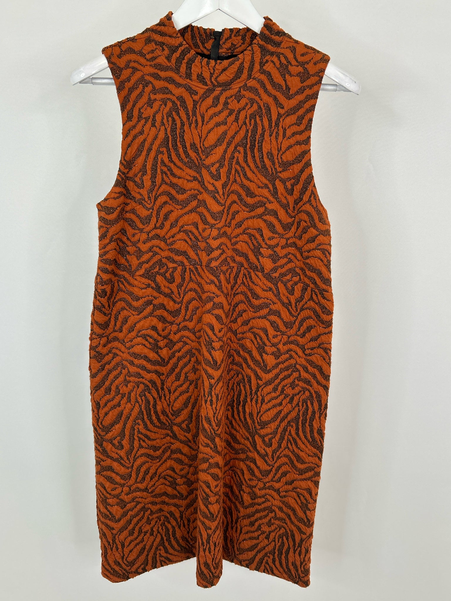 ANTHROPOLOGIE Size M Orange Print Women Dress