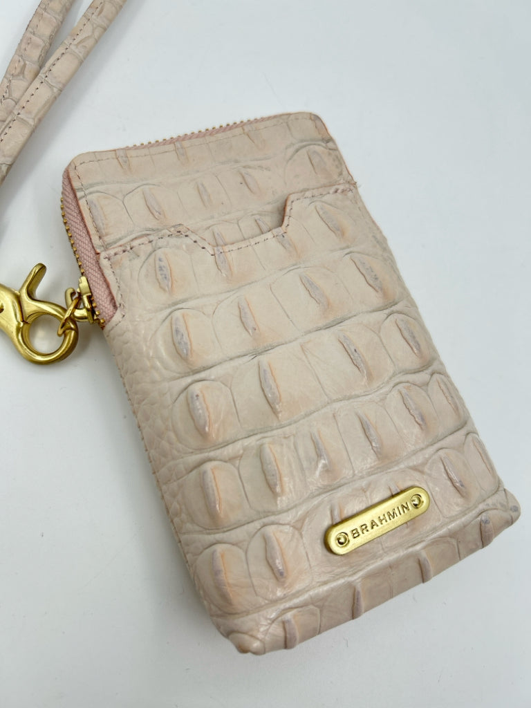 BRAHMIN pale pink Wristlet