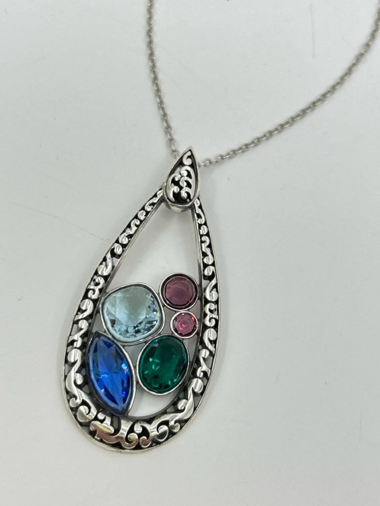 BRIGHTON Elora Teardrop Multi-Color Women's Necklace NWT